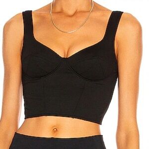 NWOT Ernest Leoty Jade Cropped Bustier Corset Wide Strap Top Medium $185 Retail